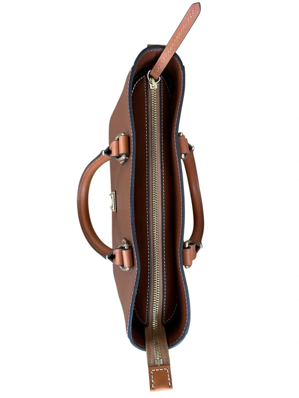Dooney & Bourke Wexford Leather Small Heidi Satchel in Chestnut Brown K2625845